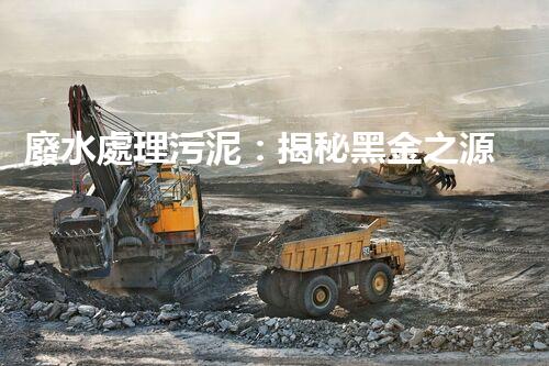 廢水處理污泥：揭秘黑金之源，你知道它們能變廢為寶嗎？